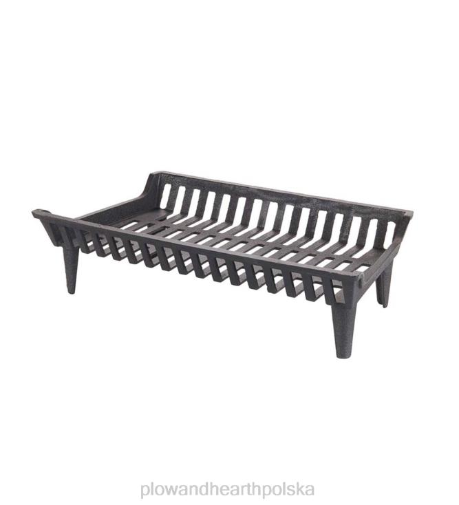 Plow & Hearth Jednoczęściowy, odlewany ruszt kominkowy z płaskim dnem 02XR62809 kominek