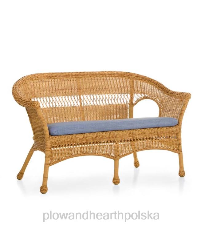 Plow & Hearth łatwe w pielęgnacji siedzisko z wikliny z żywicy - czarne 02XR63158 meble