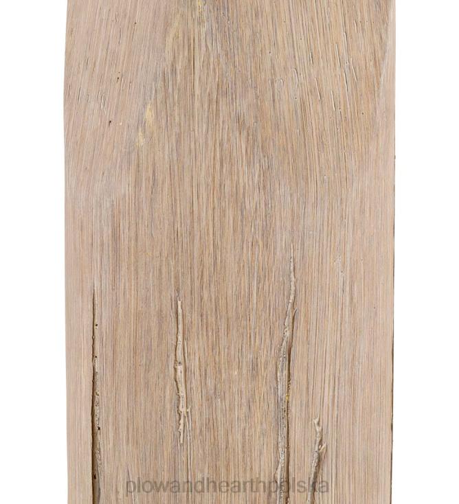 Plow & Hearth Lampa stołowa z wyblakłego drewna z naturalnym lnianym kloszem 02XR62125 meble