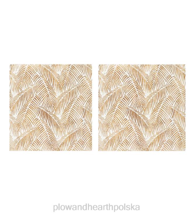 Plow & Hearth dwupanelowa, biała, tropikalna sztuka ścienna 02XR62133 meble