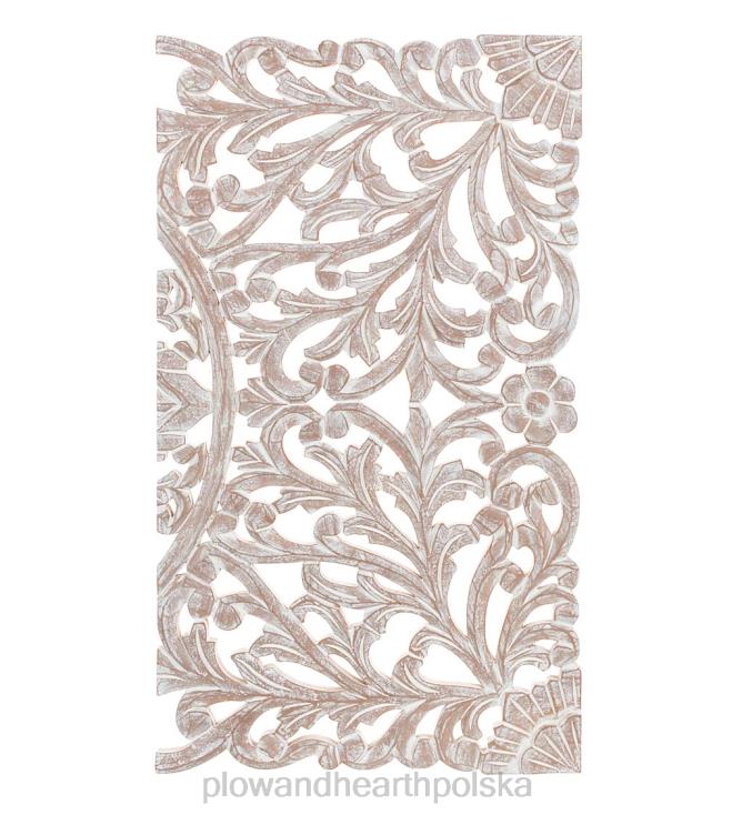 Plow & Hearth trzypanelowa, biała, umyta, kwiatowa dekoracja ścienna 02XR62134 meble