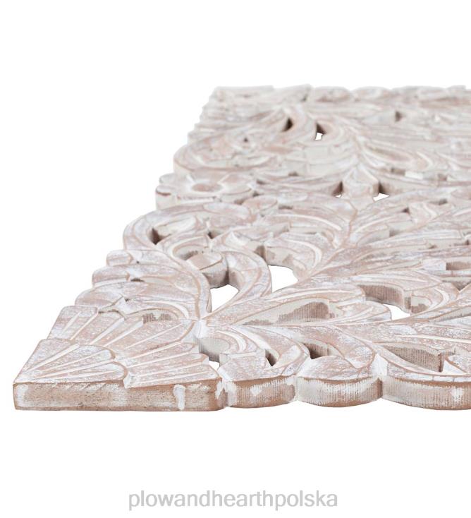 Plow & Hearth trzypanelowa, biała, umyta, kwiatowa dekoracja ścienna 02XR62134 meble