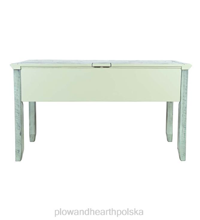 Plow & Hearth Biurko Chelsea Power Station z portami USB i gniazdkami elektrycznymi - scrimshaw whitewash 02XR62121 meble