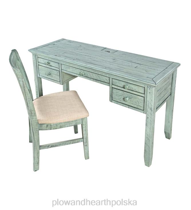 Plow & Hearth Biurko Chelsea Power Station z portami USB i gniazdkami elektrycznymi - scrimshaw whitewash 02XR62121 meble