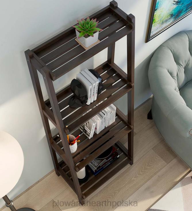 Plow & Hearth Farmhouse 4-poziomowa drewniana półka na drabinę - biała 02XR62119 meble