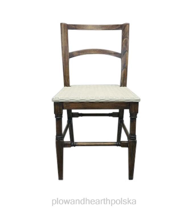 Plow & Hearth Kolekcja Laurel Ridge Farmhouse Krzesło boczne z drewna siana - kakao 02XR62107 meble
