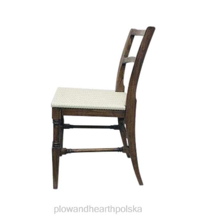 Plow & Hearth Kolekcja Laurel Ridge Farmhouse Krzesło boczne z drewna siana - kakao 02XR62107 meble