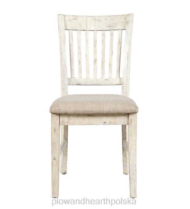 Plow & Hearth Krzesło z listwami Chelsea - bielony scrimshaw 02XR62104 meble
