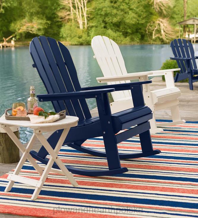 Plow & Hearth Fotel bujany Adirondack z drewna eukaliptusowego - czerwony 02XR63115 meble