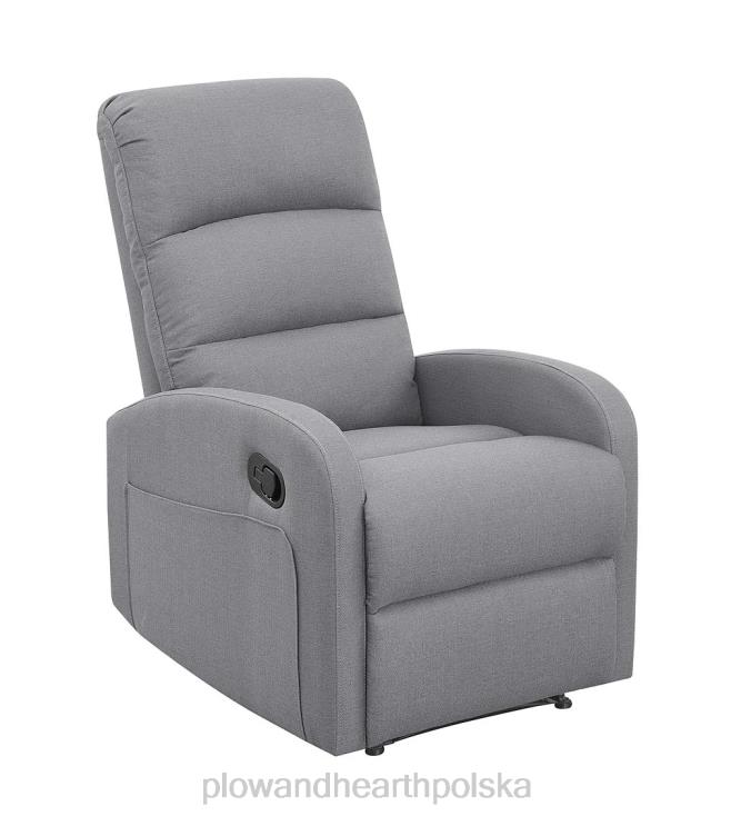 Plow & Hearth Fotel tapicerowany ręczny Emilia - szary 02XR62027 meble