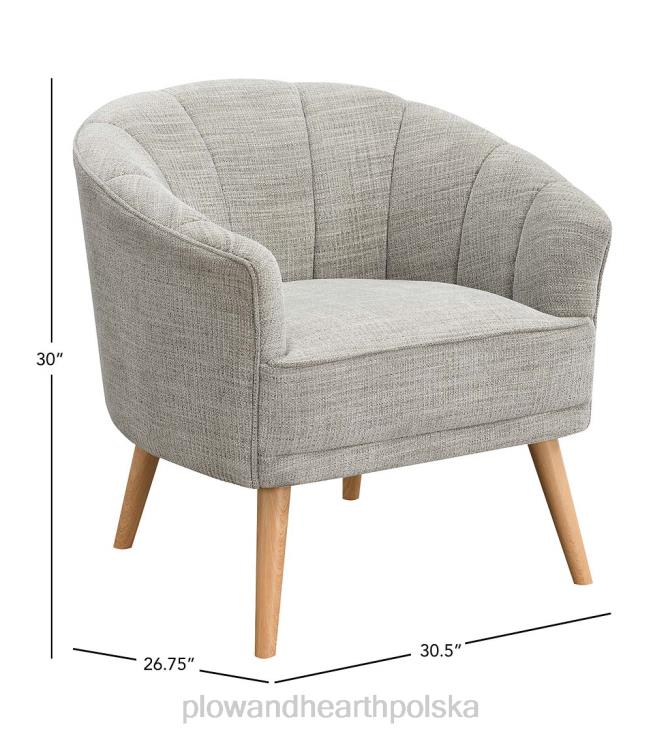 Plow & Hearth Krzesło akcentujące vera szenilowe - kamień 02XR62028 meble