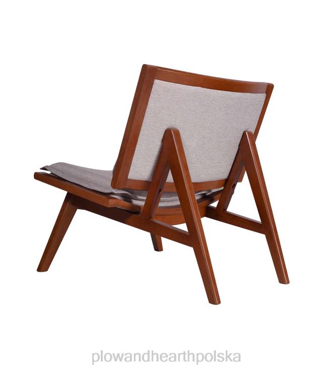 Plow & Hearth Krzesło kate z drewna i tapicerowanego akcentu - granatowe 02XR62026 meble