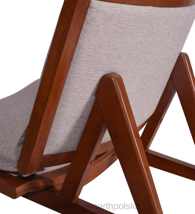 Plow & Hearth Krzesło kate z drewna i tapicerowanego akcentu - granatowe 02XR62026 meble