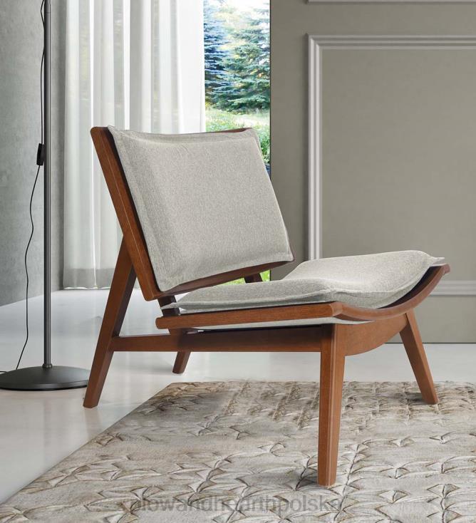 Plow & Hearth Krzesło kate z drewna i tapicerowanego akcentu - granatowe 02XR62026 meble