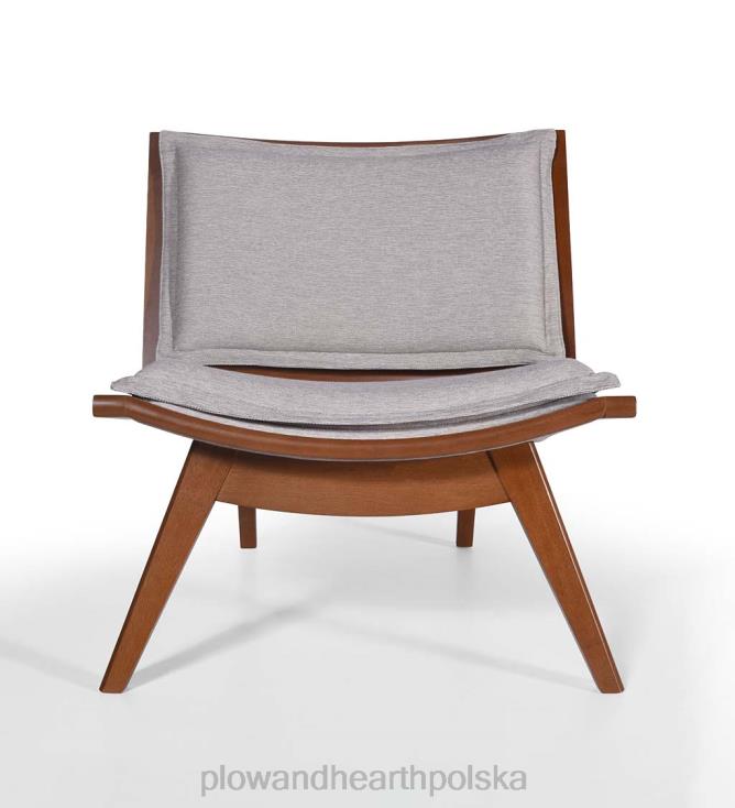 Plow & Hearth Krzesło kate z drewna i tapicerowanego akcentu - granatowe 02XR62026 meble