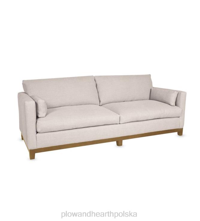 Plow & Hearth ekologiczna, ręcznie robiona sofa studyjna, wyprodukowana w USA - len brukselski 02XR62035 meble