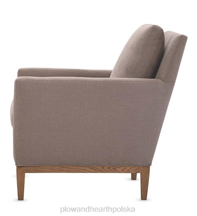 Plow & Hearth ekologiczne, ręcznie tapicerowane krzesło studyjne, wyprodukowane w USA - len brukselski 02XR62033 meble