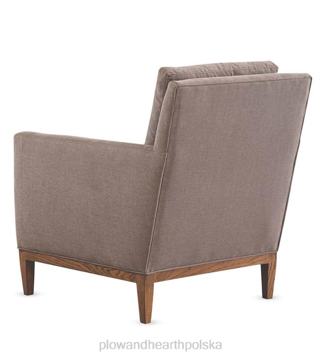 Plow & Hearth ekologiczne, ręcznie tapicerowane krzesło studyjne, wyprodukowane w USA - len brukselski 02XR62033 meble