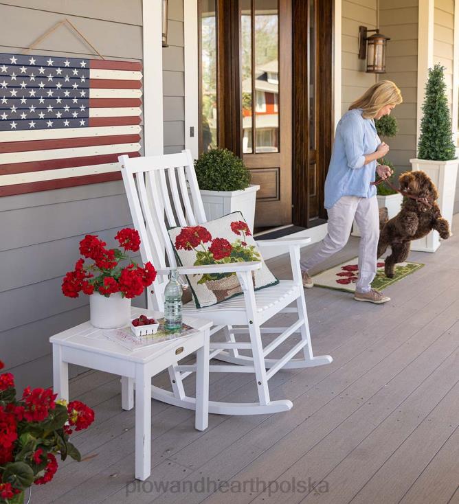 Plow & Hearth fotel bujany z listew drewnianych - czarna farba 02XR63255 meble