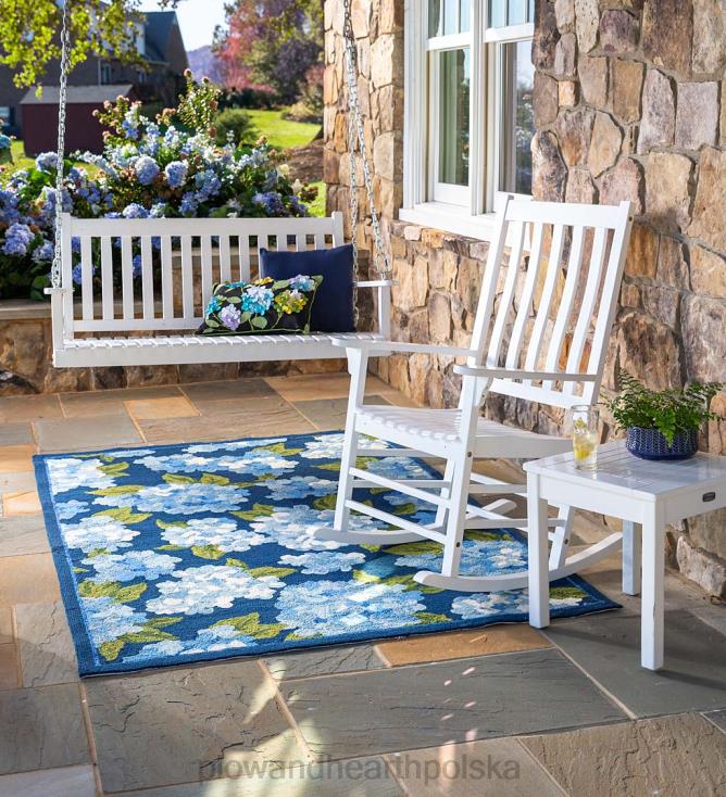 Plow & Hearth fotel bujany z listew drewnianych - czarna farba 02XR63255 meble