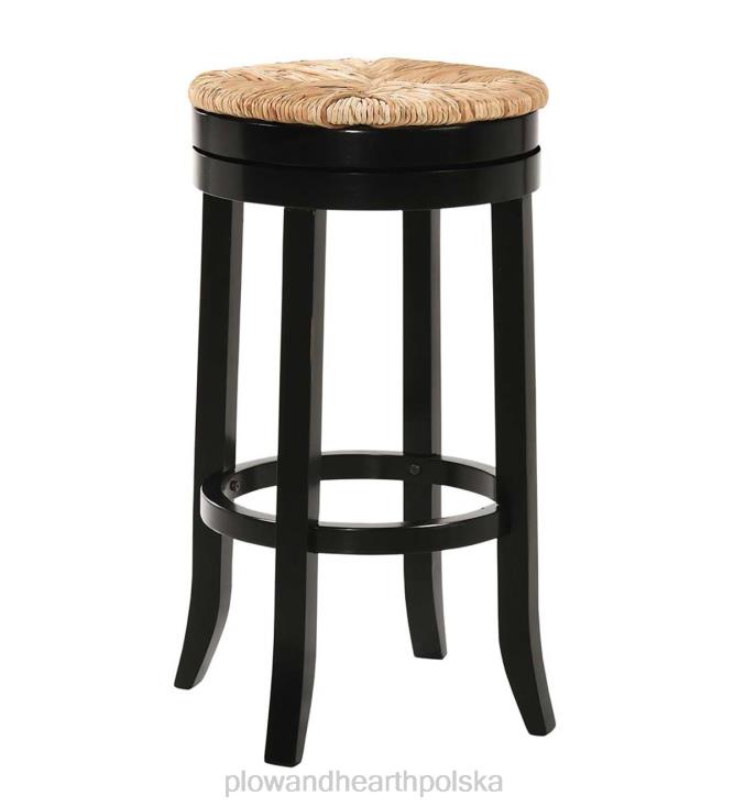 Plow & Hearth Obrotowy stołek barowy 30" z okrągłym siedziskiem - antyczna czerń 02XR62045 meble