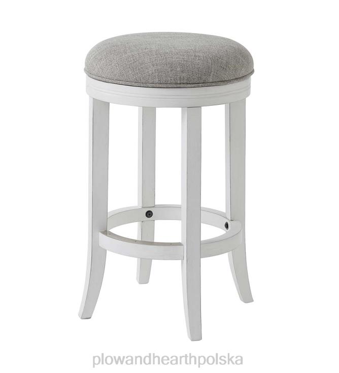 Plow & Hearth Obrotowy stołek barowy Callie - biały 02XR62049 meble