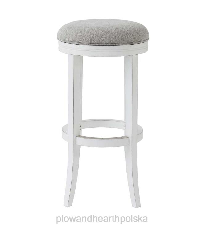 Plow & Hearth Wysoki stołek barowy Callie z obrotowym siedziskiem - biały 02XR62058 meble