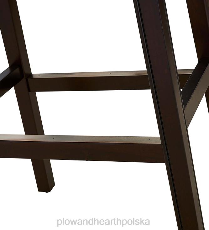 Plow & Hearth wysoki stołek barowy lena z siedziskiem siodłowym - czarny 02XR62043 meble