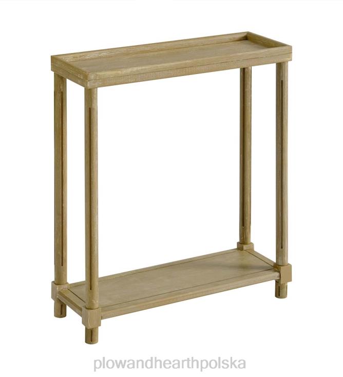 Plow & Hearth Allison wąskie drewniane stoliki boczne, zestaw 2 sztuk - białe 02XR61986 meble