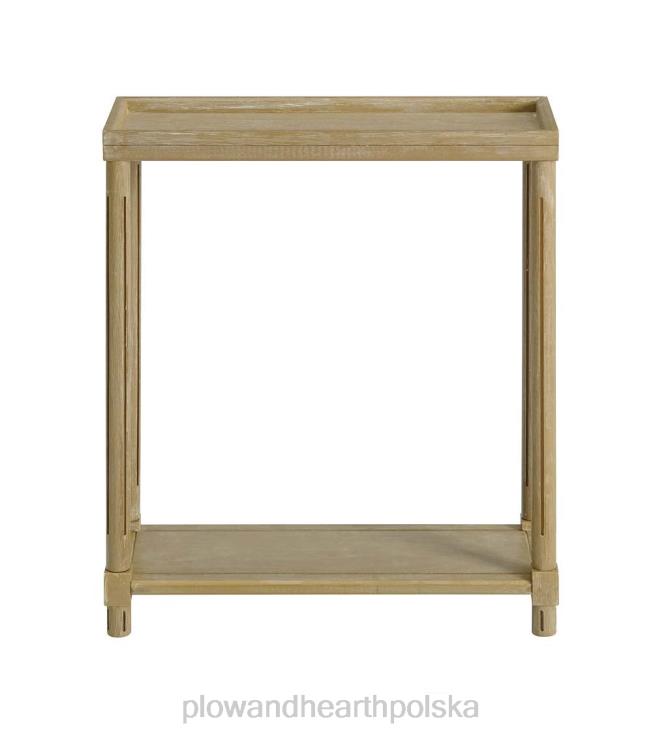 Plow & Hearth Allison wąskie drewniane stoliki boczne, zestaw 2 sztuk - białe 02XR61986 meble