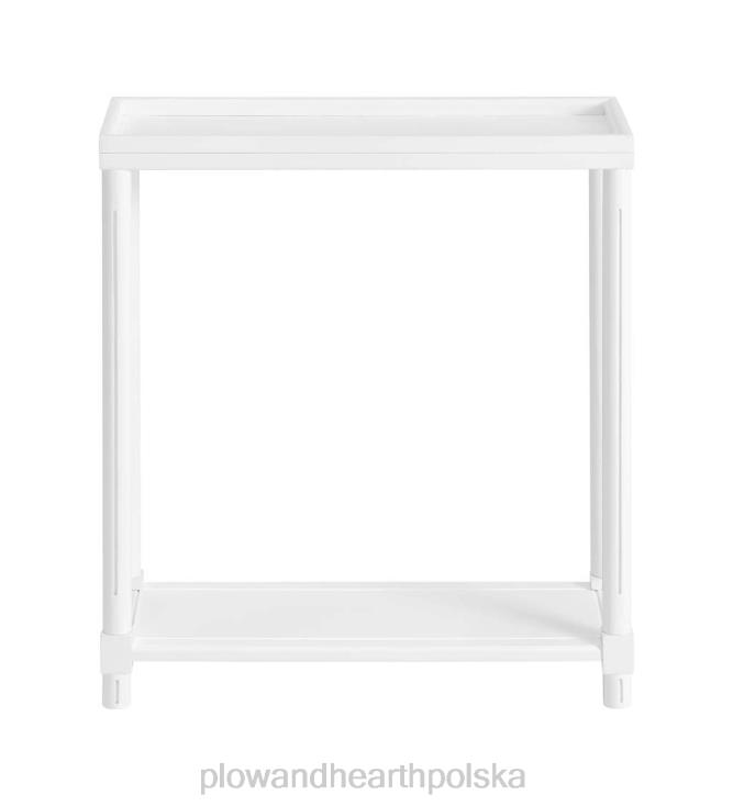 Plow & Hearth Allison wąskie drewniane stoliki boczne, zestaw 2 sztuk - białe 02XR61986 meble