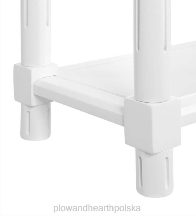 Plow & Hearth Allison wąskie drewniane stoliki boczne, zestaw 2 sztuk - białe 02XR61986 meble