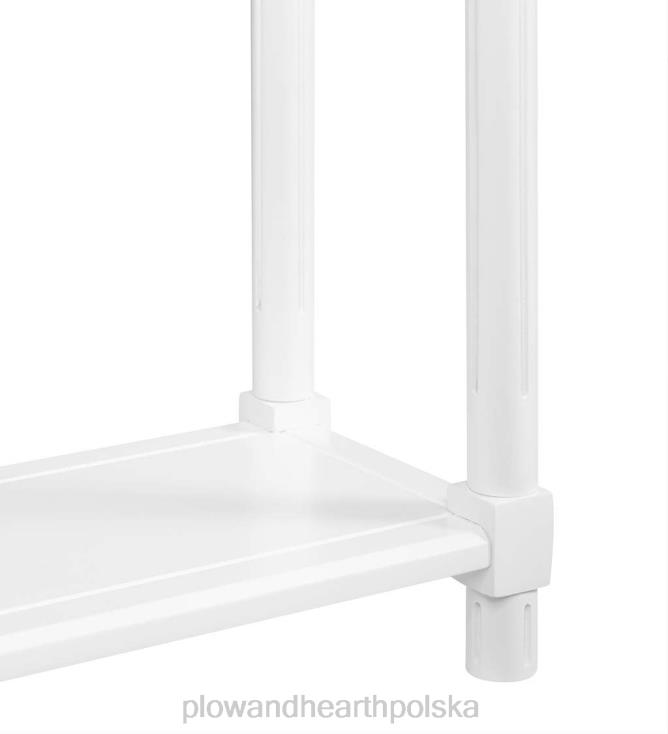 Plow & Hearth Allison wąskie drewniane stoliki boczne, zestaw 2 sztuk - białe 02XR61986 meble