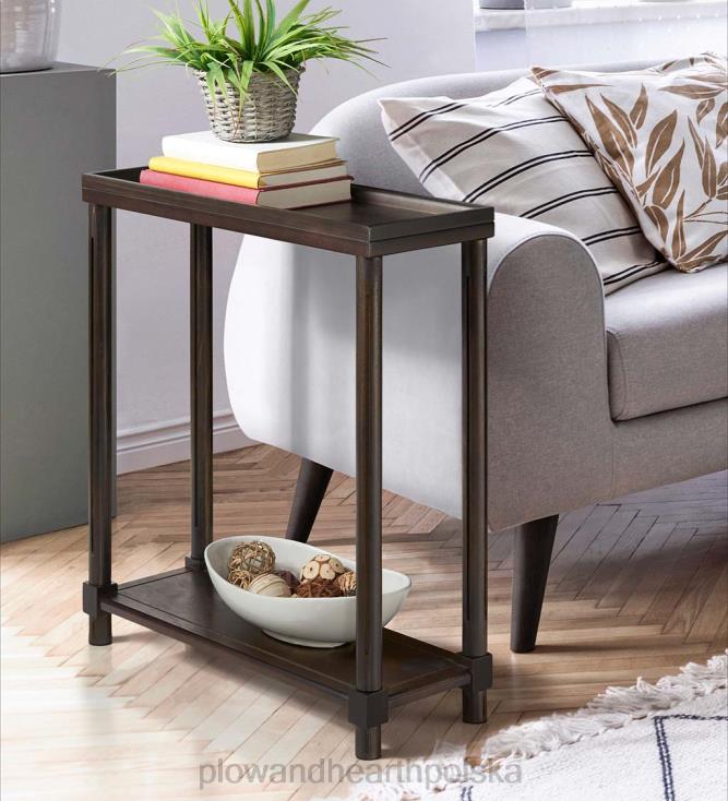 Plow & Hearth Allison wąskie drewniane stoliki boczne, zestaw 2 sztuk - białe 02XR61986 meble