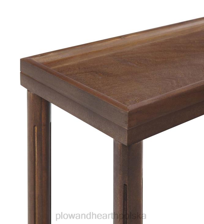 Plow & Hearth Allison wąskie drewniane stoliki boczne, zestaw 2 sztuk - białe 02XR61986 meble