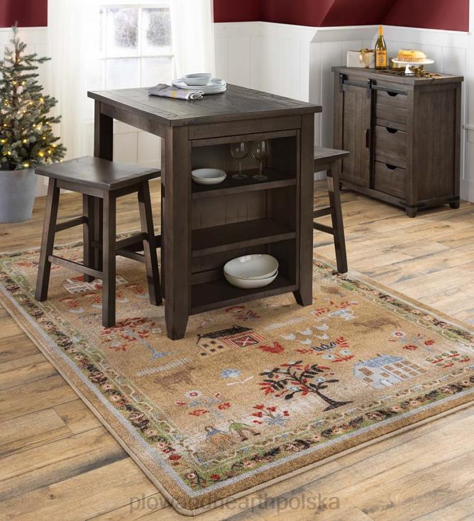 Plow & Hearth Cape Charles Drewniana szafka do przechowywania z drzwiami do stodoły z wykończeniem z drewna barnwood - drewno stodoły 02XR61993 meble