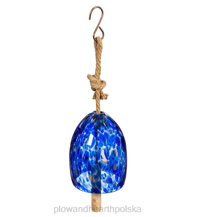 Plow & Hearth Dzwonek ogrodowy ze szkła artystycznego - niebieski 02XR6120 podwórko i ogród
