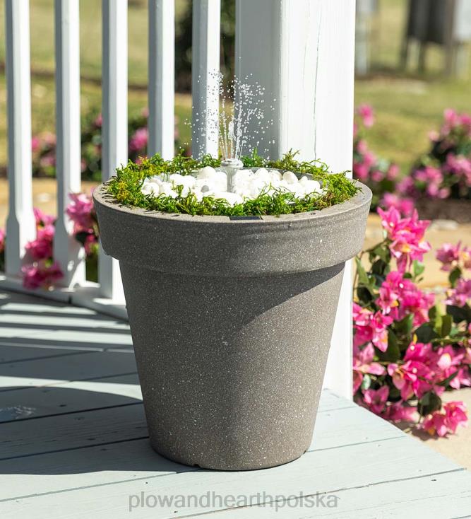 Plow & Hearth Inteligentny, bezprzewodowy, akumulatorowy zestaw fontanny Hydraia z funkcją ładowania 02XR691 podwórko i ogród