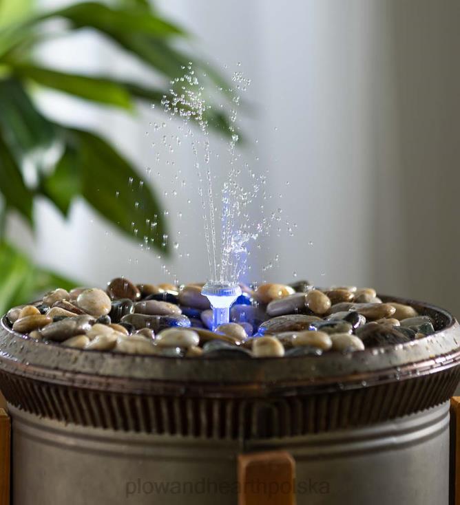 Plow & Hearth Inteligentny, bezprzewodowy, akumulatorowy zestaw fontanny Hydraia z funkcją ładowania 02XR691 podwórko i ogród