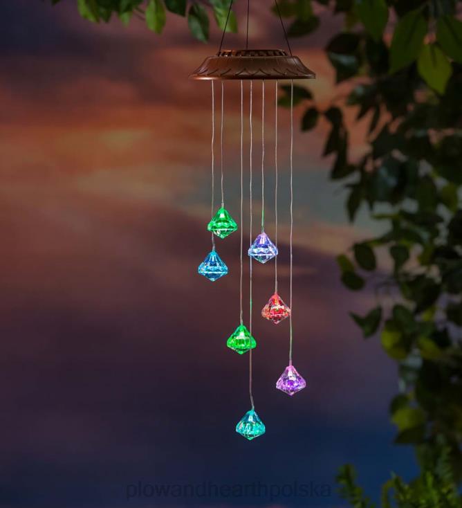 Plow & Hearth Mobilna bateria słoneczna zmieniająca kolor, kryształ 02XR6289 podwórko i ogród