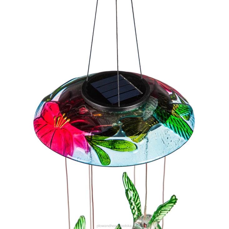 Plow & Hearth Mobilna bateria słoneczna zmieniająca kolor z kolibrami 02XR6198 podwórko i ogród