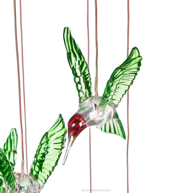 Plow & Hearth Mobilna bateria słoneczna zmieniająca kolor z kolibrami 02XR6198 podwórko i ogród