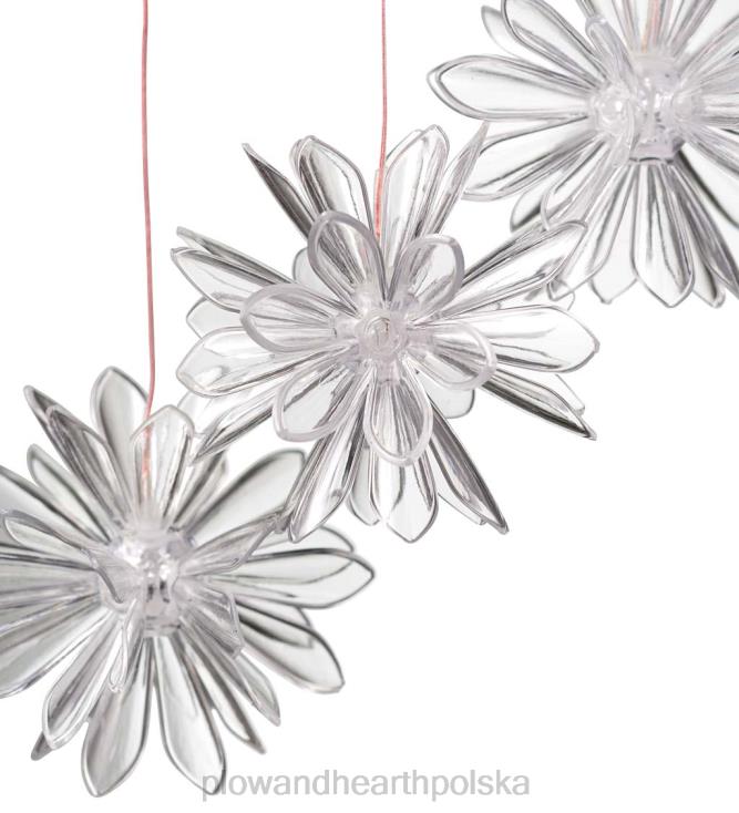 Plow & Hearth Mobilna bateria słoneczna zmieniająca kolor z kwiatami 3D 02XR6229 podwórko i ogród