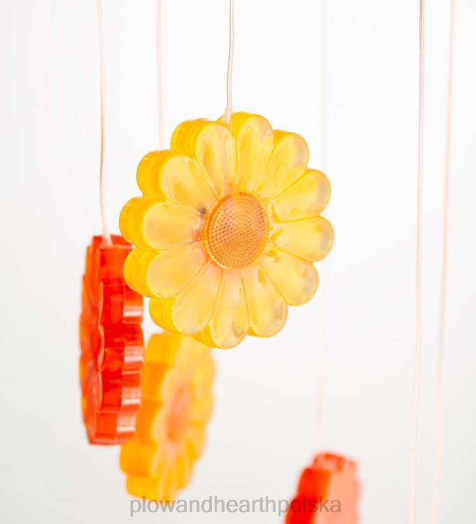 Plow & Hearth Mobilna bateria słoneczna zmieniająca kolor ze słonecznikami 02XR6373 podwórko i ogród