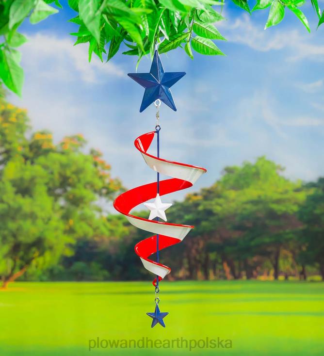 Plow & Hearth Twirler 24" w gwiazdki i paski 02XR6296 podwórko i ogród