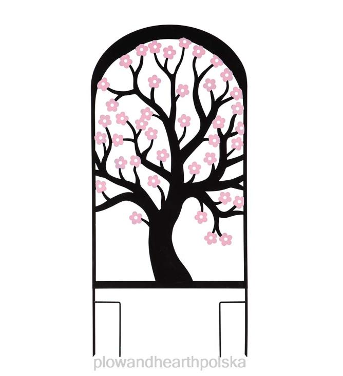 Plow & Hearth kolorowa metalowa krata ogrodowa z wiśniami 02XR6309 podwórko i ogród