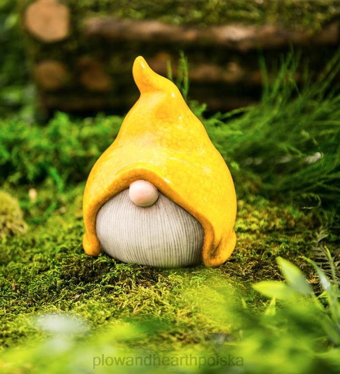 Plow & Hearth małe ceramiczne krasnale ogrodowe, zestaw 3 sztuk 02XR6122 podwórko i ogród