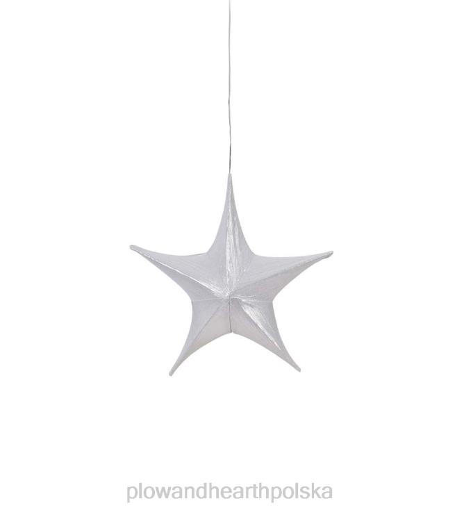 Plow & Hearth oświetlona wisząca gwiazda z tkaniny 02XR6232 podwórko i ogród