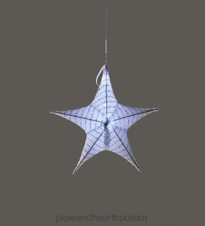 Plow & Hearth oświetlona wisząca gwiazda z tkaniny 02XR6232 podwórko i ogród