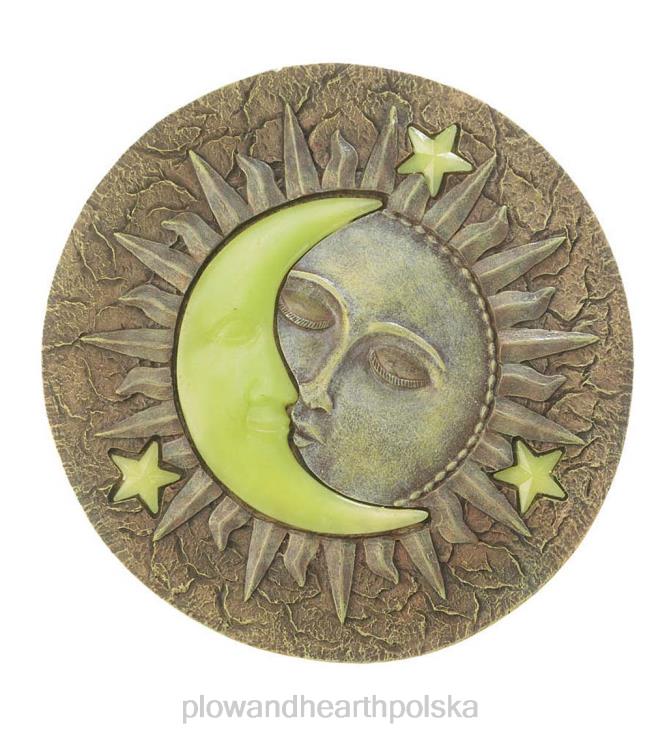 Plow & Hearth słońce, księżyc i gwiazdy świecące w ciemności odskocznia do ogrodu 02XR6252 podwórko i ogród